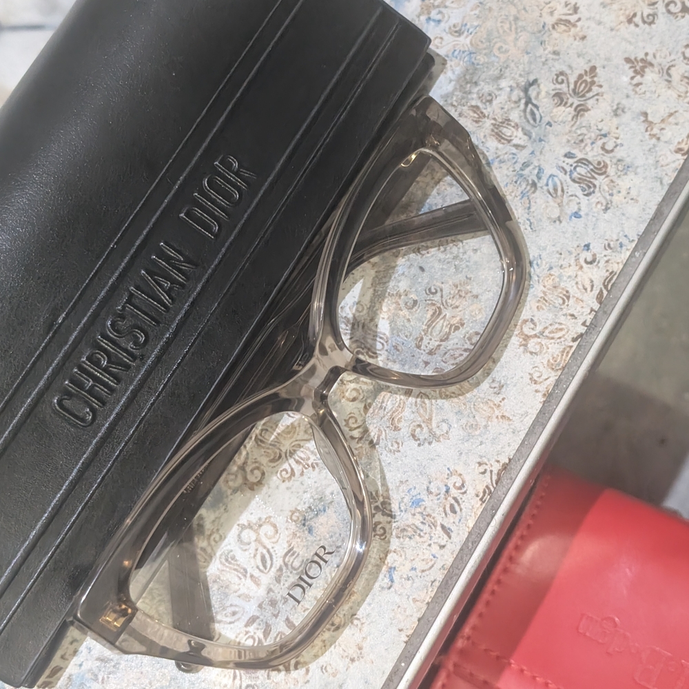 Christian Dior Clear Glasses with Case